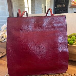 Pelle Studio Pebbled Dark Red Leather Shoulder Bag Italian Leather Shoulder Bag